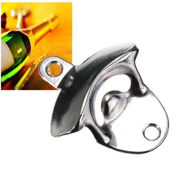 1 pc  Stainless Steel Wall-Mounted Bottle Opener