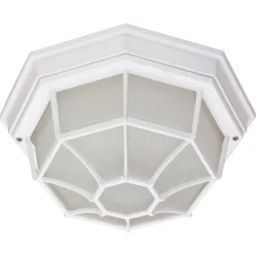 11 In. Outdoor Flush Mount White finish