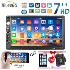 17.78 cm HD Double Din Car Stereo MP5 Player with Mirror Link B-T Touch Screen