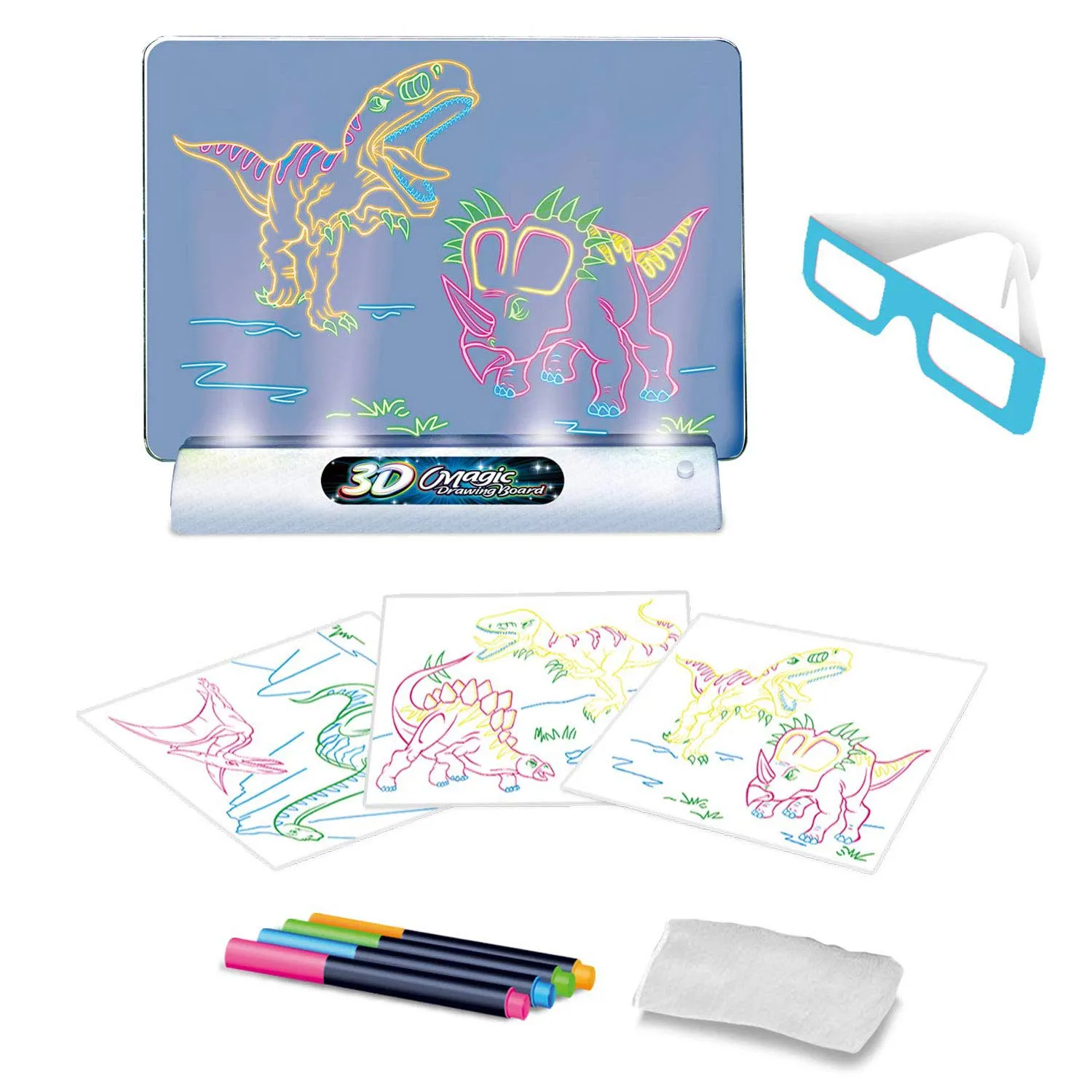 3D Magic Drawing Board (With 3D Glasses)