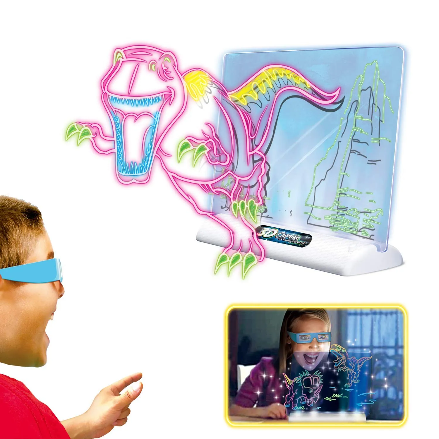 3D Magic Drawing Board (With 3D Glasses)