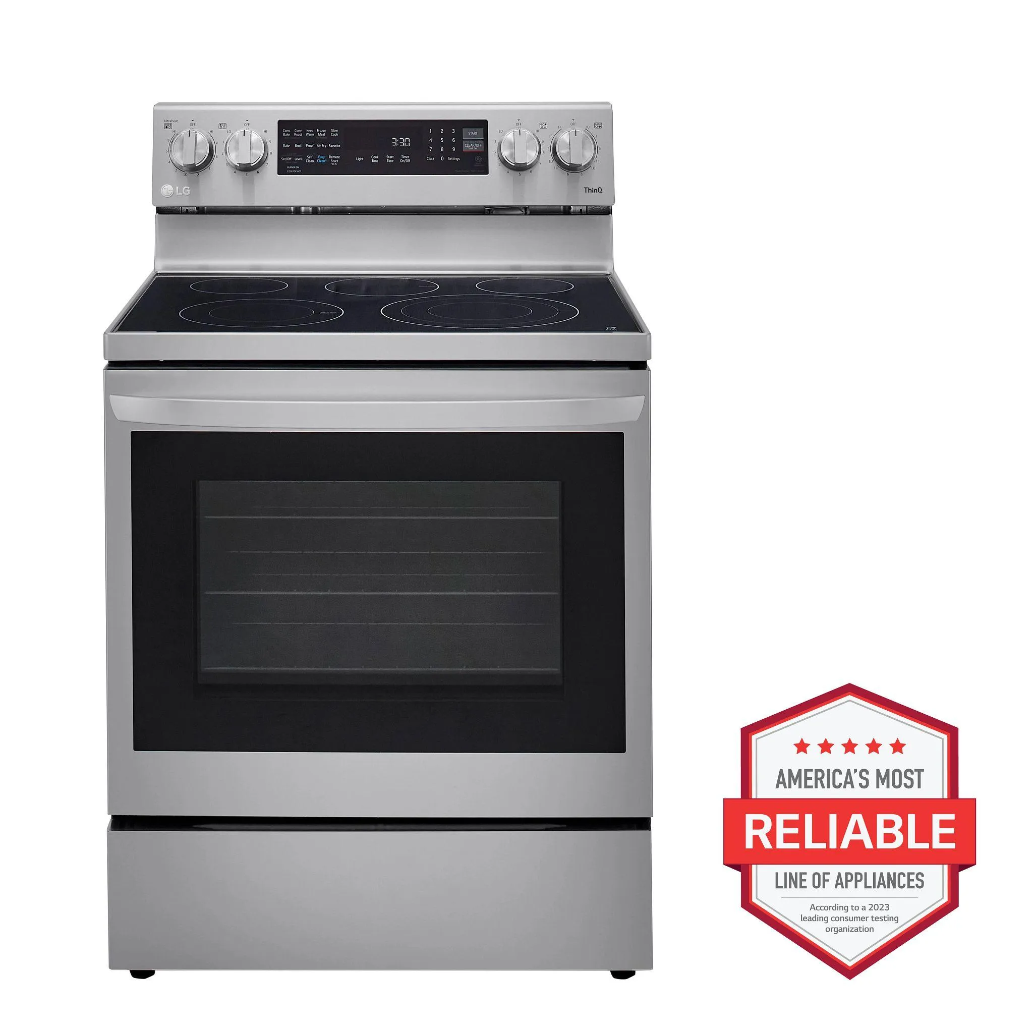 6.3 cu ft. Smart Wi-Fi Enabled True Convection InstaView(R) Electric Range with Air Fry - (LREL6325F)