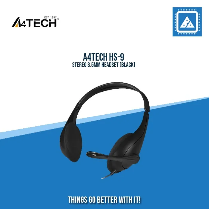 A4TECH HS-9 STEREO 3.5MM HEADSET (BLACK)