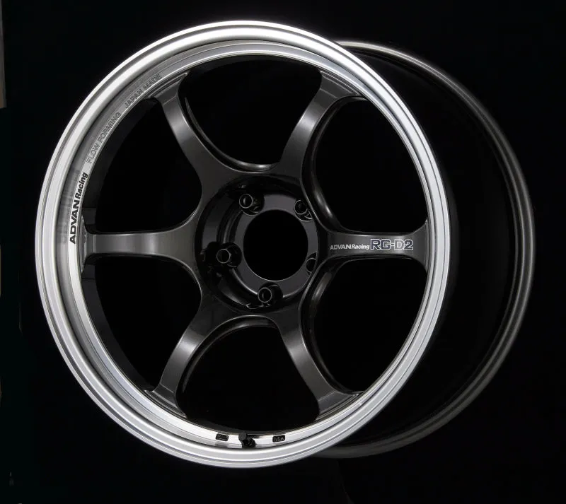 Advan RG-D2 15x8.0  28 4-100 Machining & Black Gunmetallic Wheel