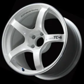 Advan TC4 17x7.0  42 4-100 Racing White Metallic & Ring Wheel