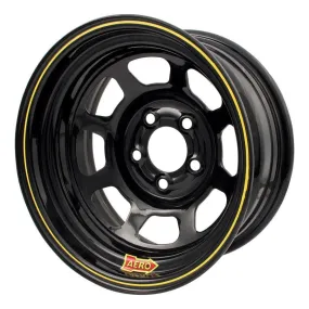 Aero 50 Series Rolled Wheel - Black - 15" x 10" - 5 x 4.5" Bolt Circle - 5" Back Spacing - 25 lbs.