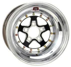 AlumaStar 2.0 15 x 10" Wheel - Black Center/Polished Outter Finish WE788B-510216