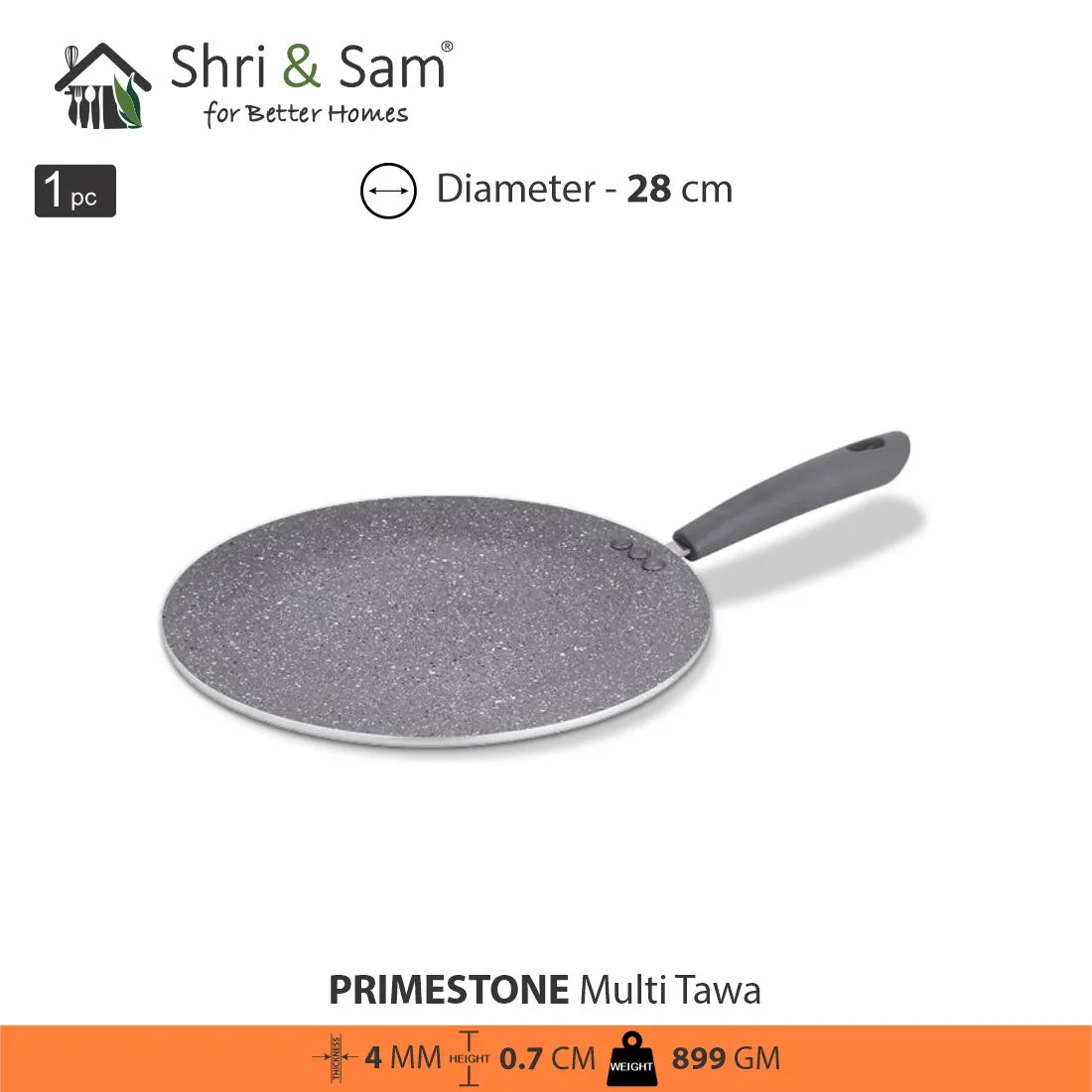 Aluminium Non-Stick Multi Tawa Primestone