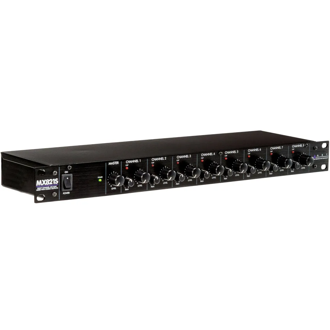 ART MX821S 8-Channel Mic/Line Mixer, 1U Rack Mount