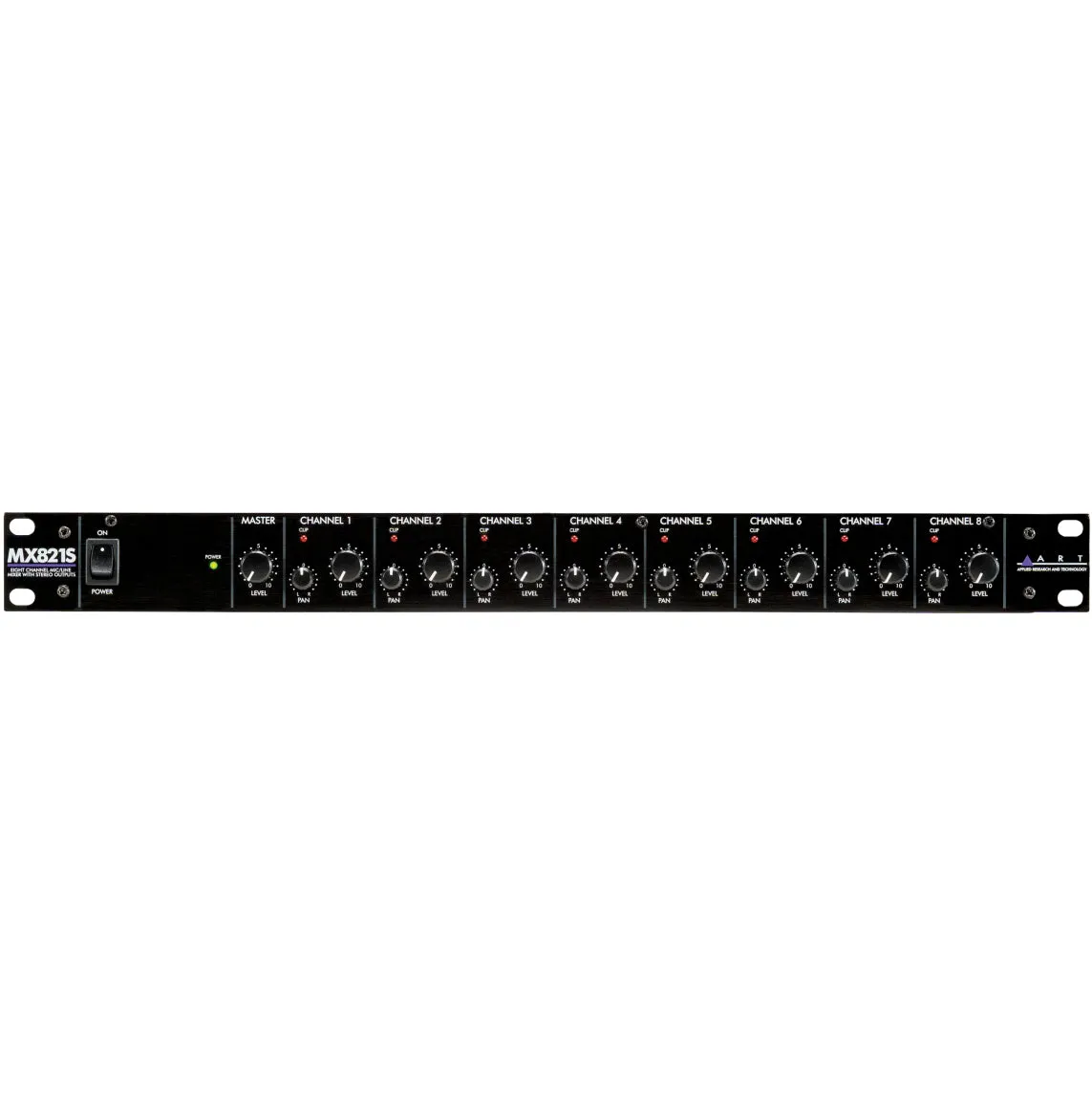 ART MX821S 8-Channel Mic/Line Mixer, 1U Rack Mount