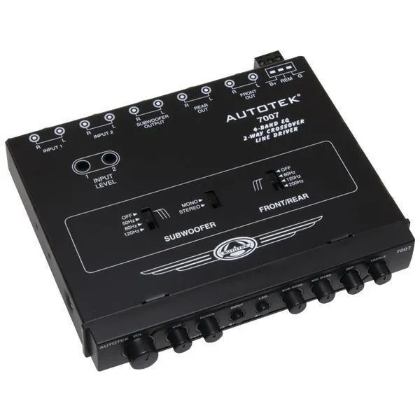 Autotek 7007 Half-DIN 4-Band 2-Way Equalizer-Crossover