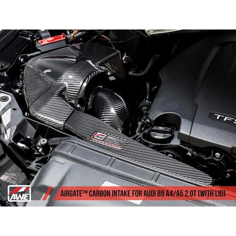 AWE AirGate Carbon Intake | 17-19 Audi A4 / 18-19 A5 B9 2.0T (2660-15028/30)