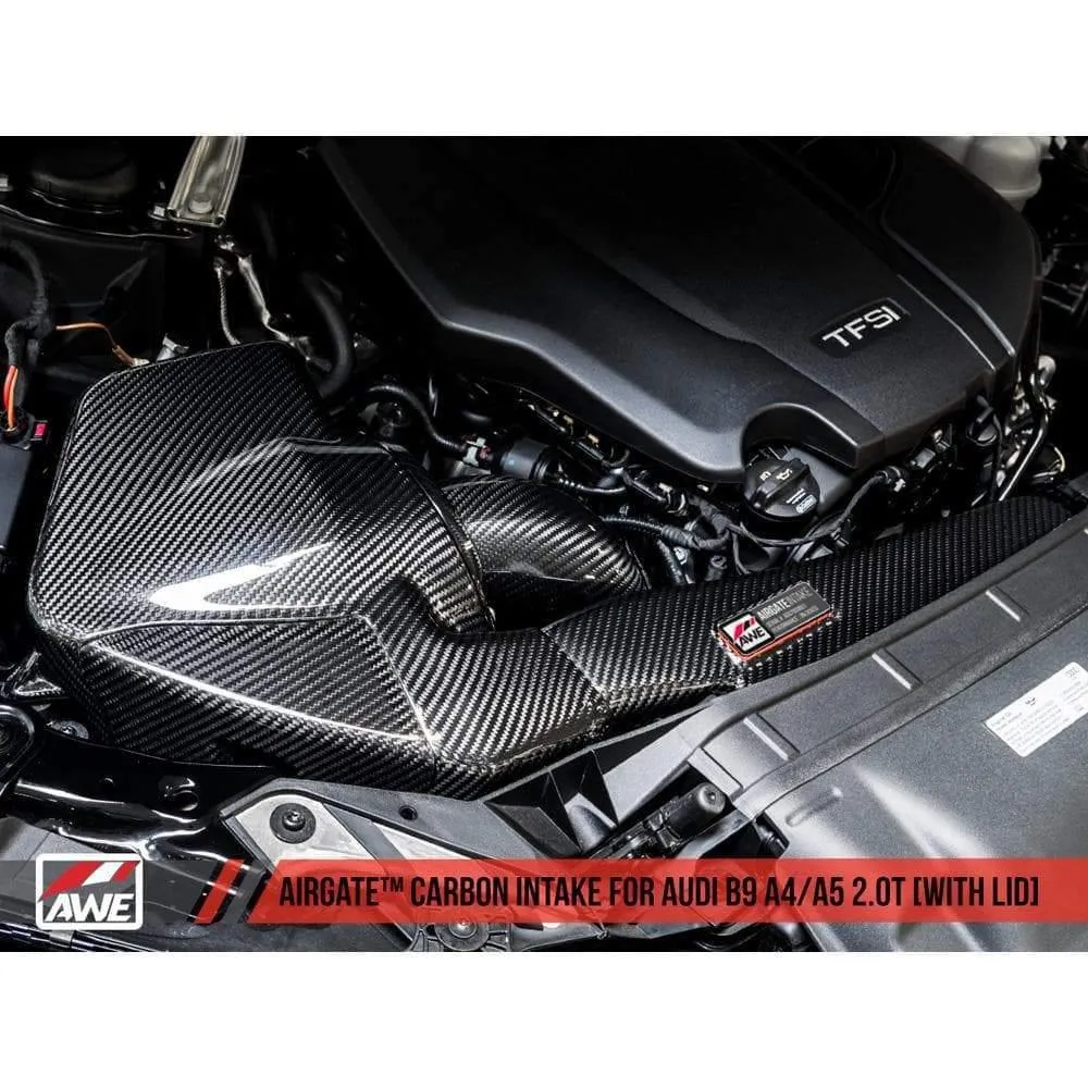 AWE AirGate Carbon Intake | 17-19 Audi A4 / 18-19 A5 B9 2.0T (2660-15028/30)