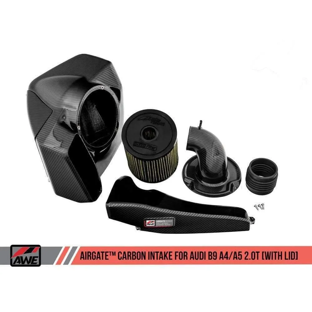 AWE AirGate Carbon Intake | 17-19 Audi A4 / 18-19 A5 B9 2.0T (2660-15028/30)