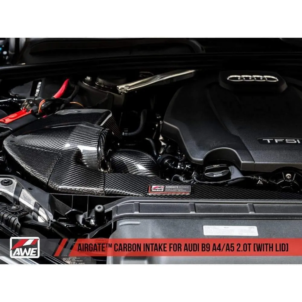 AWE AirGate Carbon Intake | 17-19 Audi A4 / 18-19 A5 B9 2.0T (2660-15028/30)