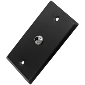 Black Stainless Steel Wall Plate - One 1/4" TRS Stereo Jack