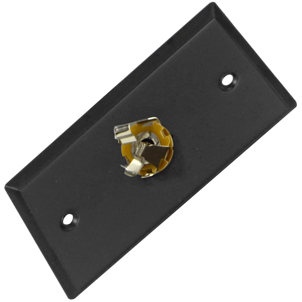 Black Stainless Steel Wall Plate - One 1/4" TRS Stereo Jack