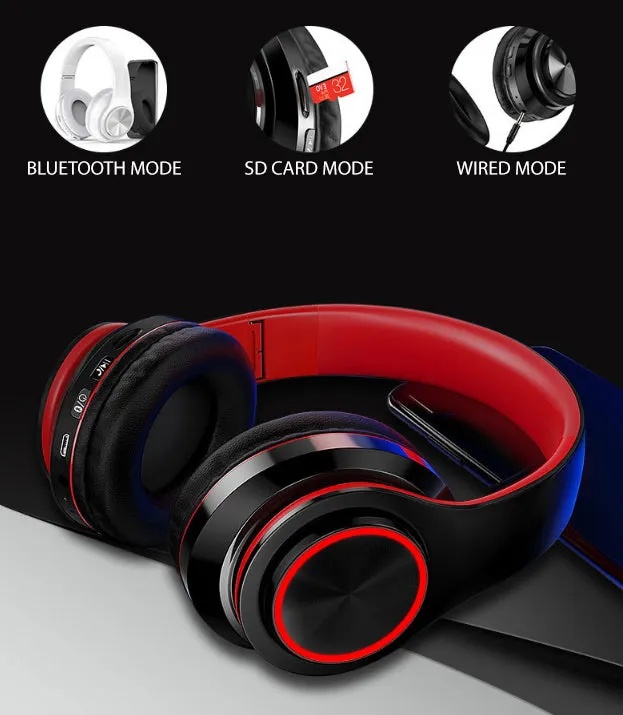 Bluetooth 5.0 Wireless Earphones, Foldable, Noise Reduction Headset