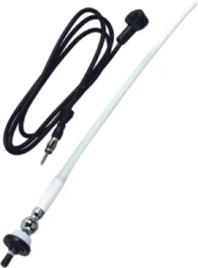 Boss AM/FM Stereo Antenna 12" White Rubber MRANT12W | 2024