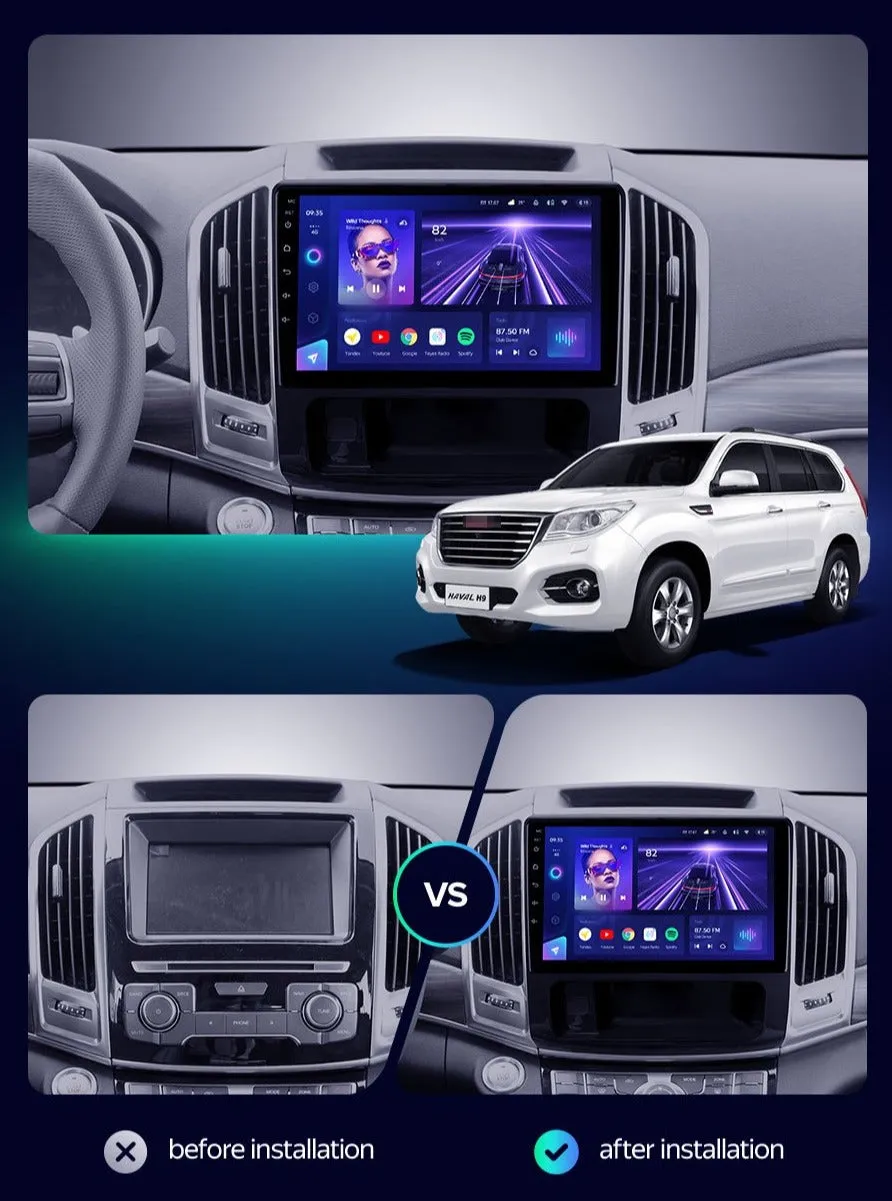 Car Dealz Elite 4G Data Model 10.2" Android 12.0 For GREAT WALL For Haval H9 2014 - 2020 In Dash Plus OEM Fascia