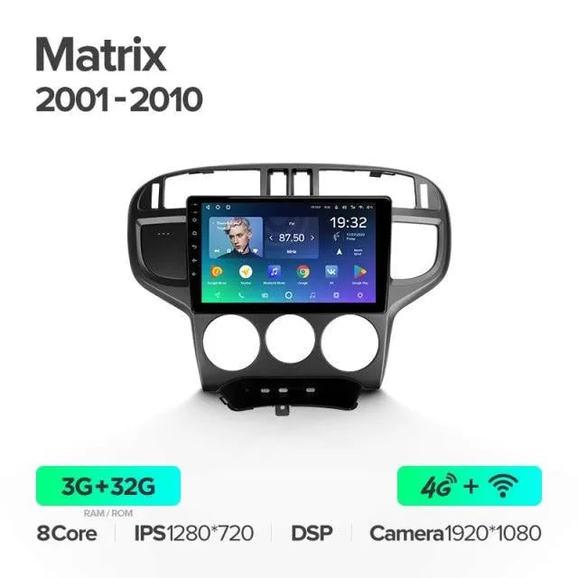 Car Dealz Premium Advanced 4G Data Model 10.2" Android 12.0 For Hyundai Matrix 2001 - 2010 In Dash Plus OEM Fascia