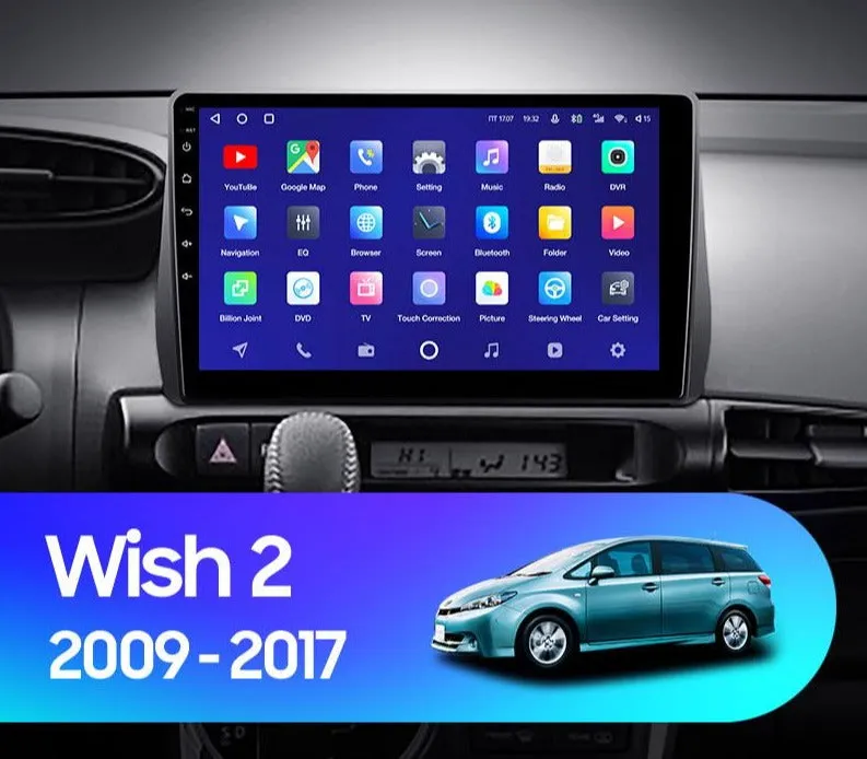 Car Dealz Premium Model 10.2" Android 10.0 For Toyota Wish 2 II XE20 2009 - 2017 In Dash Plus OEM Fascia