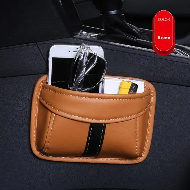 Car Mini Leather Storage Box