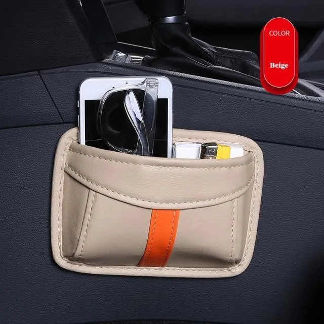 Car Mini Leather Storage Box