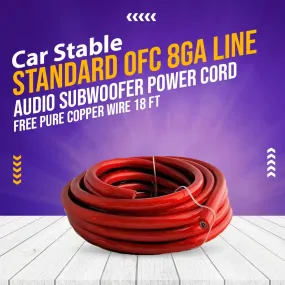 Car Stable Standard OFC 8GA  Line Audio Subwoofer Power Cord Oxygen-Free Pure Copper Wire  18 Ft