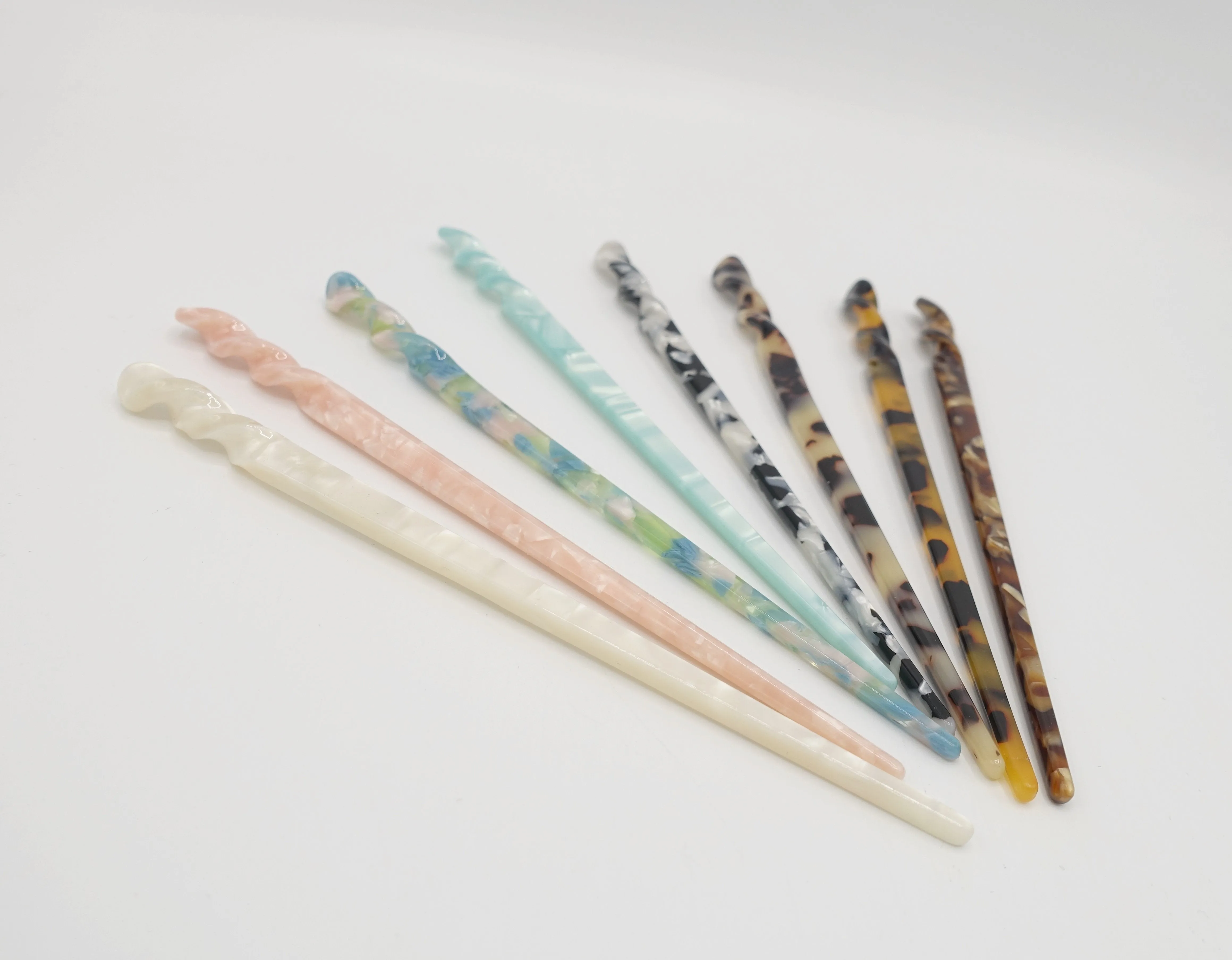 cellulose acetate marble hair stick