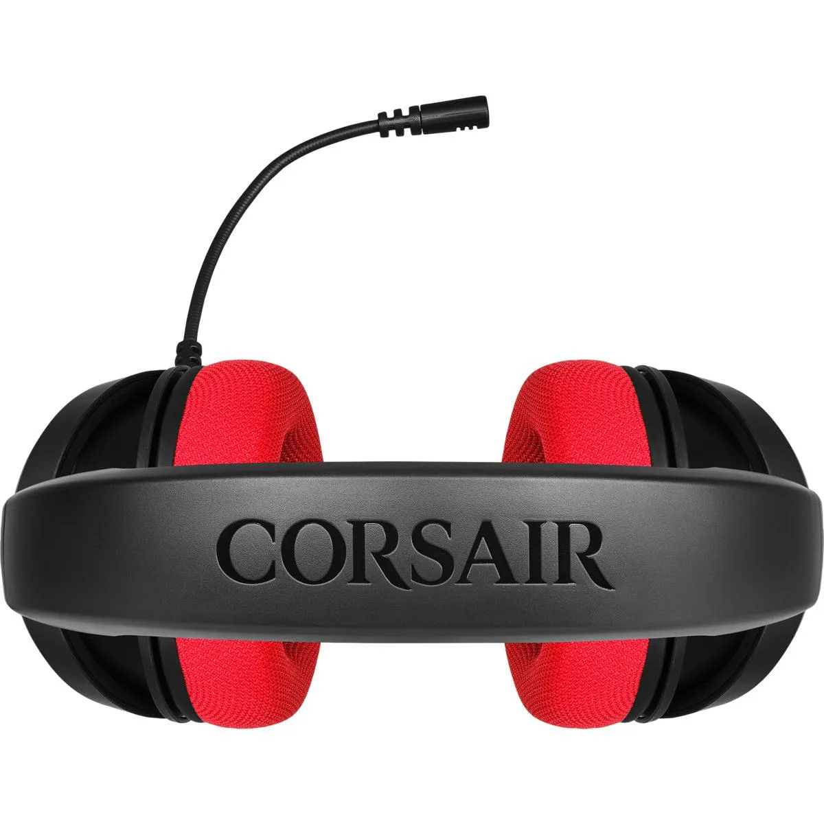 CORSAIR HS35 Stereo Gaming Headset; Red (1 to 2 Splitter included)