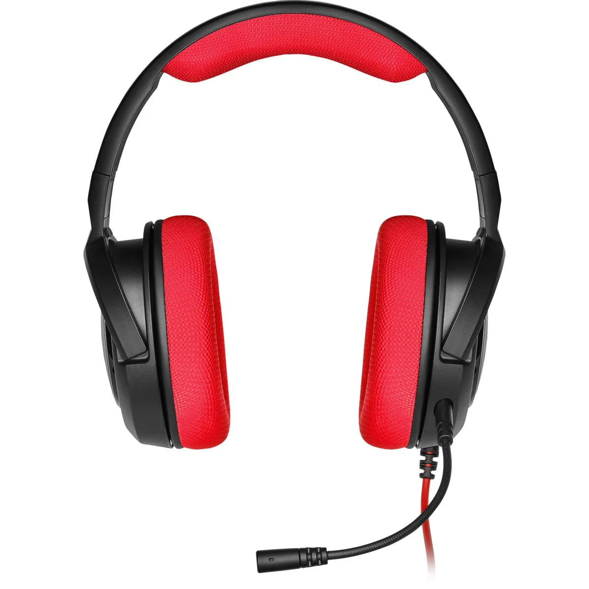 CORSAIR HS35 Stereo Gaming Headset; Red (1 to 2 Splitter included)