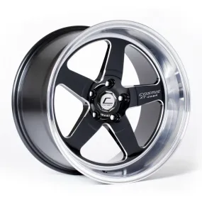 Cosmis Racing XT-005R Wheels (18x9) [Black w/ Machined Lip  25mm Offset] 5x100