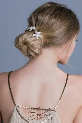 Crystal Starfish Hair Stick