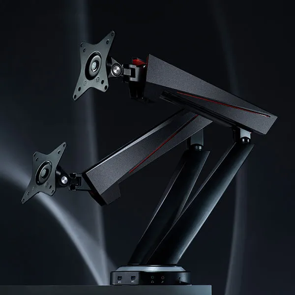 Desky Dual LED Gaming Monitor Arm