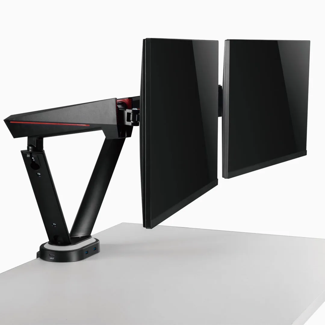 Desky Dual LED Gaming Monitor Arm