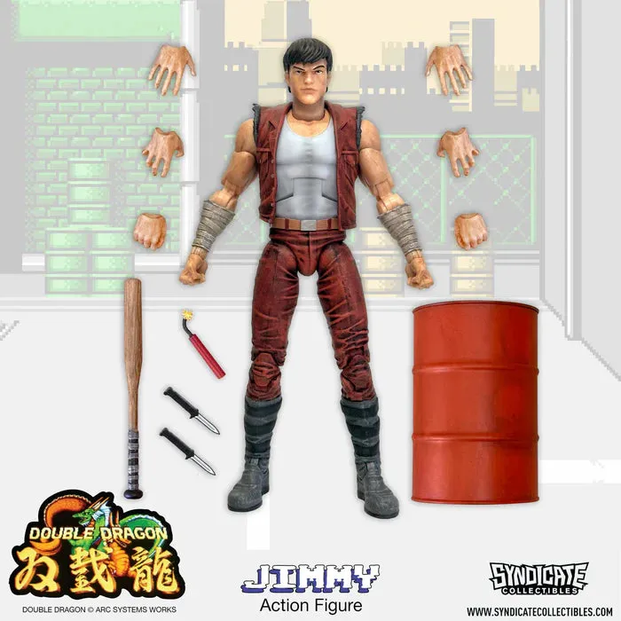 Double Dragon Jimmy Lee 7" Inch Deluxe Action Figure - Syndicate Collectibles