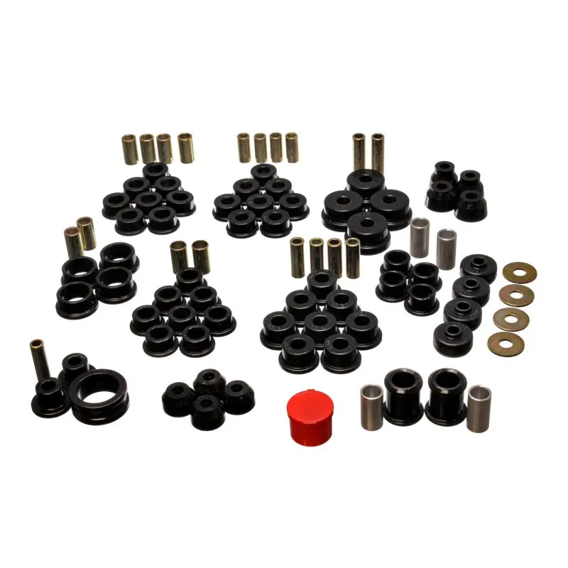 Energy Suspension Hyper-Flex Bushing Kit - Suspension Bushings - Boots / Cushions - Black - Chevy Corvette 1984-95