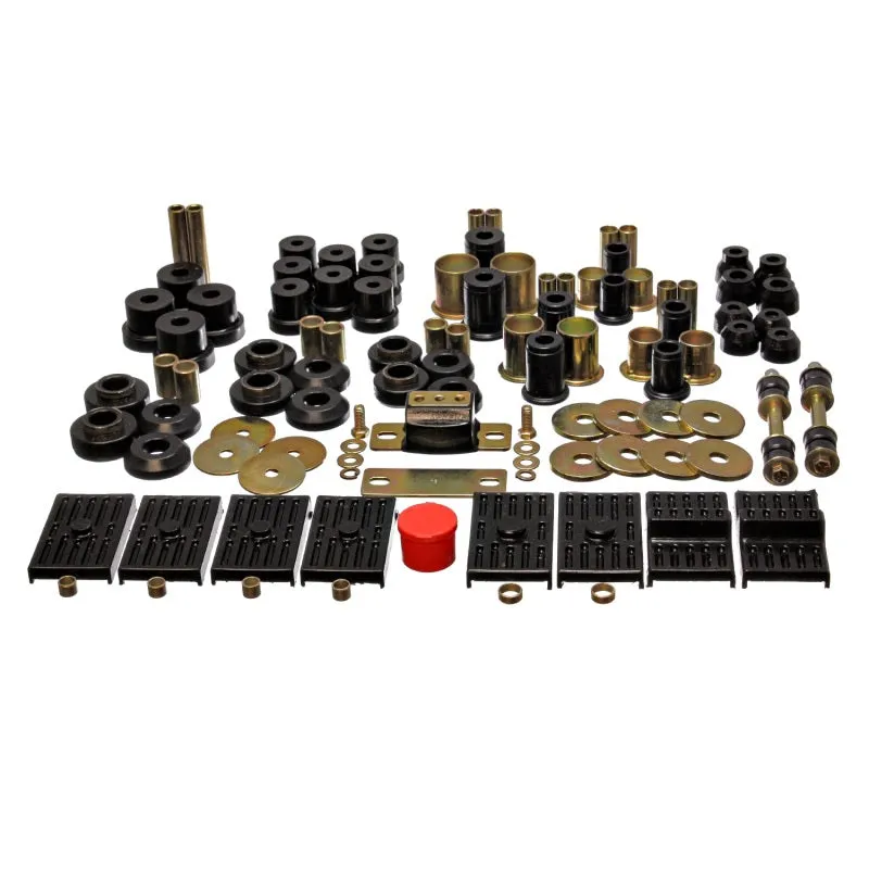 Energy Suspension Hyper-Flex Bushing Master Set - Polyurethane - Black - Chevy, Pontiac, Nova, Firebird