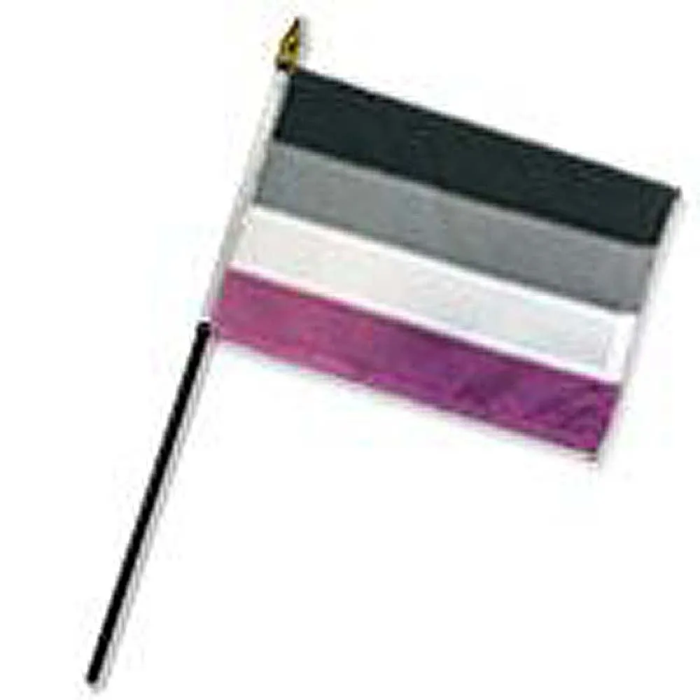 Flags Importer 4"x 6" Asexual Stick Pride Flag