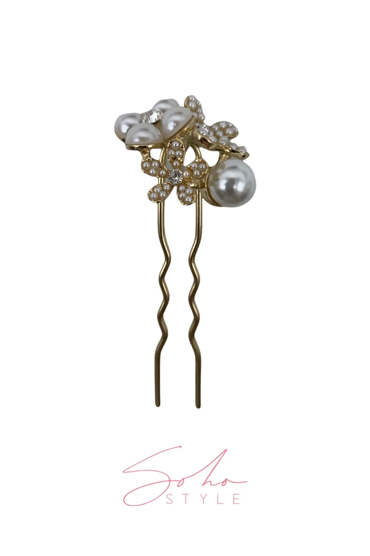 Floral Pearl Cluster Hair Stick