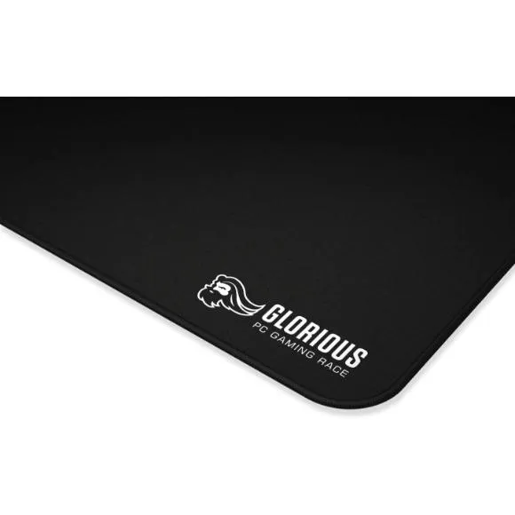 Glorious Extended Gaming Mouse Pad/Mat - Long Black Cloth Mousepad, Stitched Edges | 11"x36" (G-E)