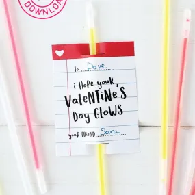 Glow Stick Valentine Card