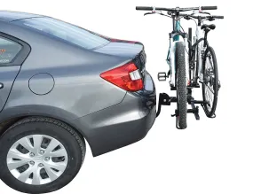 Heavy Duty Car Hitch Rack | 2 Bike Capacity | Folding Support Mast for Trunk Access