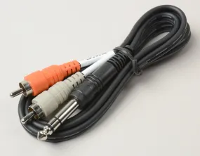 Hosa STP-202 1/4in TRS Male to Two 1/4in Mono Male 2m Insert Cable