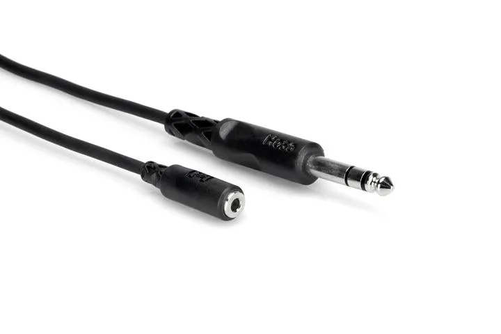 Hosa Technology Headphone Adaptor Cable 3.5 mm TRS to 1/4 in TRS, 10 ft.