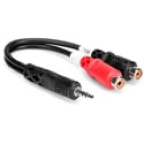 Hosa YRA-154 Mini Stereo Male to Dual RCA Female Y-Cable - 4 Inch