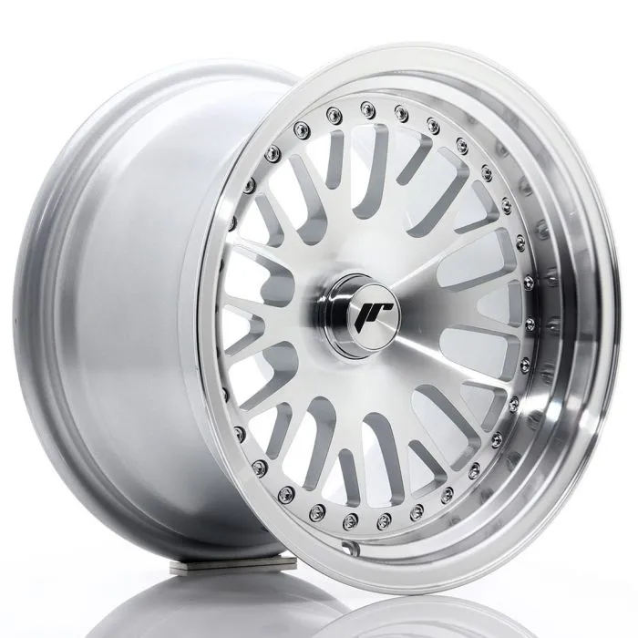 JAPAN RACING - JR WHEELS JR10 15X9 ET0-20 CUSTOM PCD MACHINED SILVER