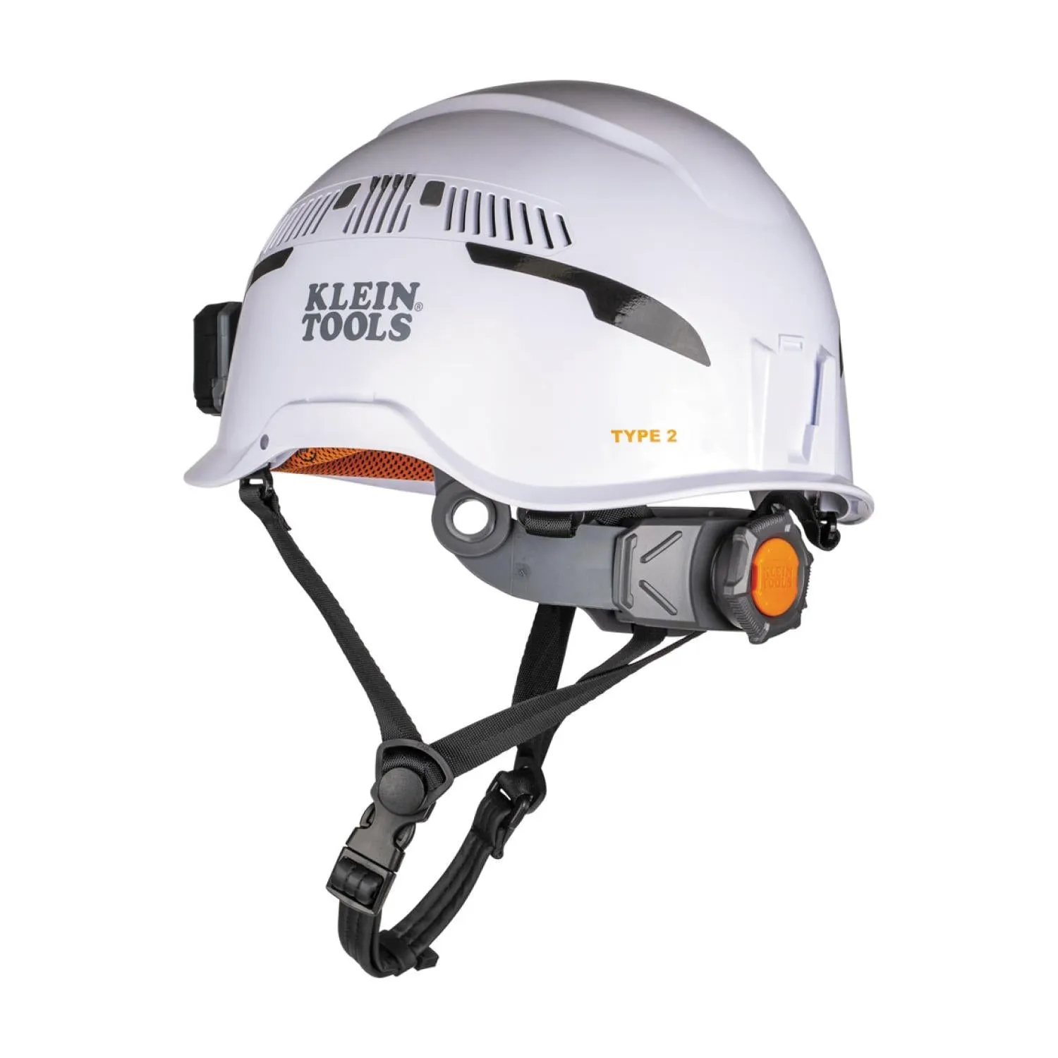 Klein Tools 60526 Safety Helmet, Type-2, Vented Class C, with Rechargeable Headlamp