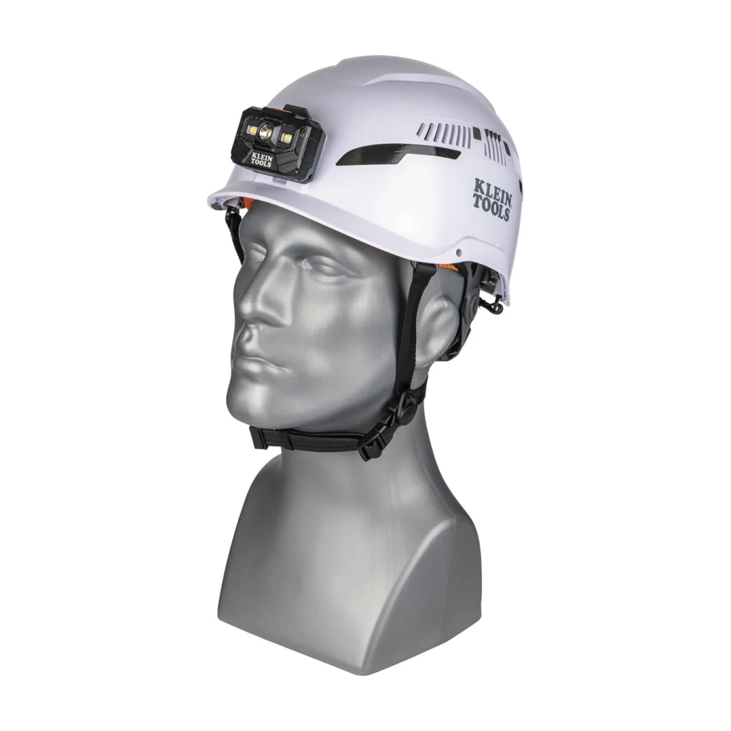 Klein Tools 60526 Safety Helmet, Type-2, Vented Class C, with Rechargeable Headlamp